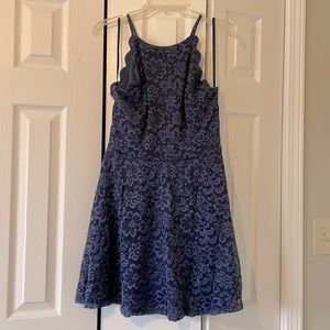 Junior Blue Lace Dress